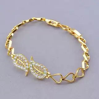 Браслет складний Xuping Фіаніт 17 см (позолота 18к)