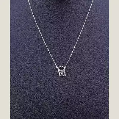 🏷️️ Підвіска жирафи серце Xuping (родій) F-76829