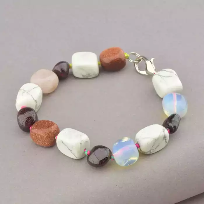 🏷️️ Намисто + Браслет Самоцвіти 50 см ss_76941