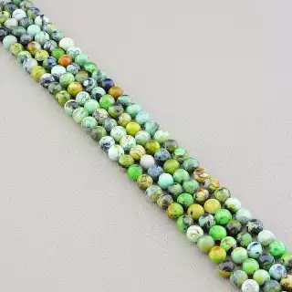 Намистини Туркіз 39 см. 6,5 мм. на нитці (натуральне каміння, без застібки) в формі кульки