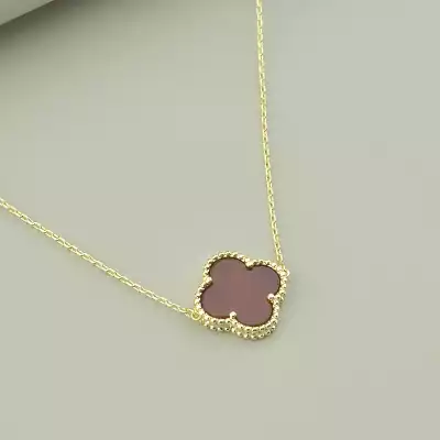 🏷️️ Підвіска чотирилисник конюшина Saiya Сердолік 40 см (позолота 18к лимонна) F-95585