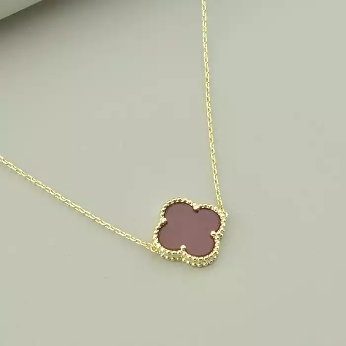 🏷️️ Підвіска чотирилисник конюшина Saiya Сердолік 40 см (позолота 18к лимонна) ss_95585