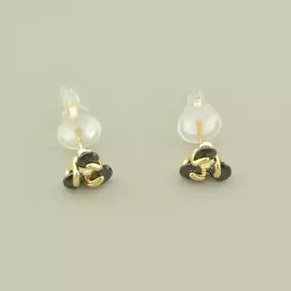 Сережки пусети Xuping Фіаніт (позолота 18к)