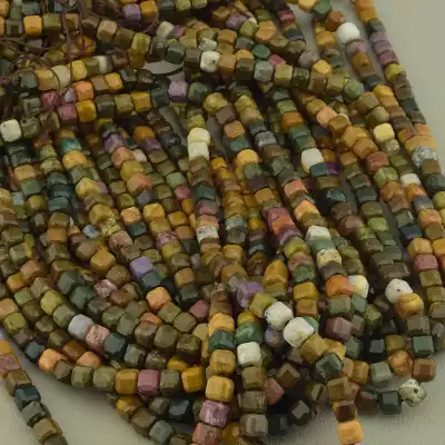 🏷️️ Намистини Яшма 38 см. на нитці (натуральне каміння, без застібки) F-103407