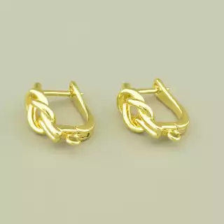 Швензи Пара 15х5мм.(позолота 18к (лимонна))