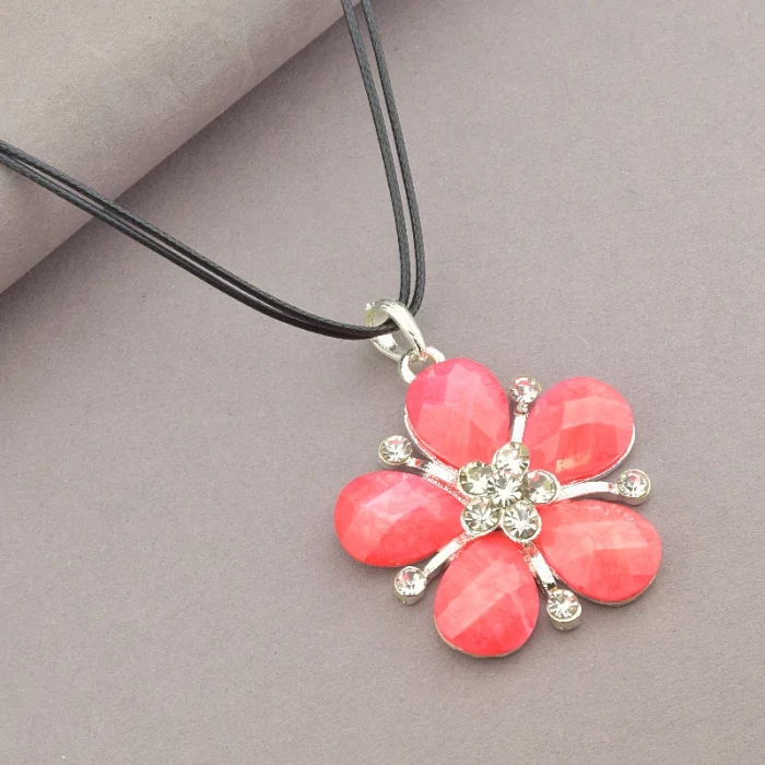 🏷️️ Підвіска квітка Стрази 46 см ss_78918