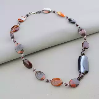 Намисто Агат, Сердолік 52 см.