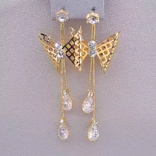 Сережки Unfading Love позолота (18к)