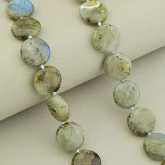 🏷️️ Намисто з лабрадором сіре, 45 см ss_104565