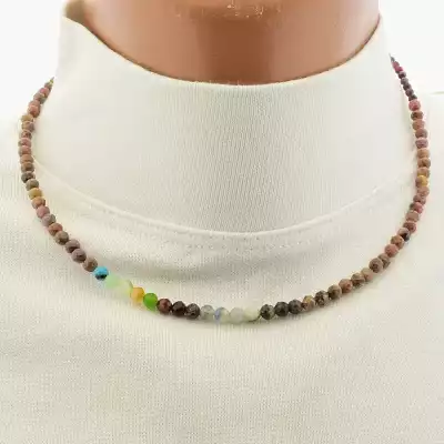 🏷️️ Підвіска Самоцвіти Срібло 925 (42 см, карабін, грань, різнокольоровий, срібний) F-104965