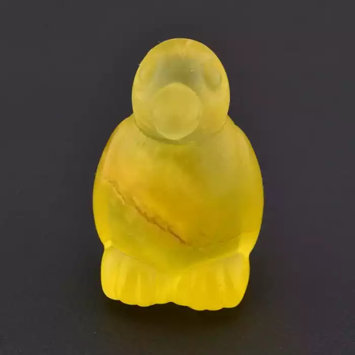 🏷️️ Мінерал флюорит Пінгвін (40х25 мм, жовтий) ss_105171