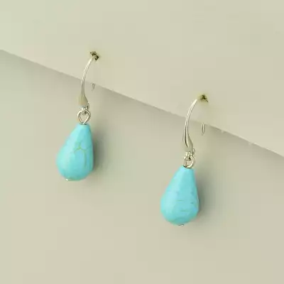 Сережки Бірюза (родій)