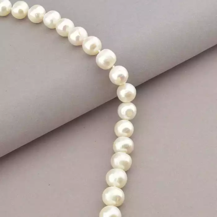 🏷️️ Намисто з перлин срібло (925 проба) 50 см. ss_91101