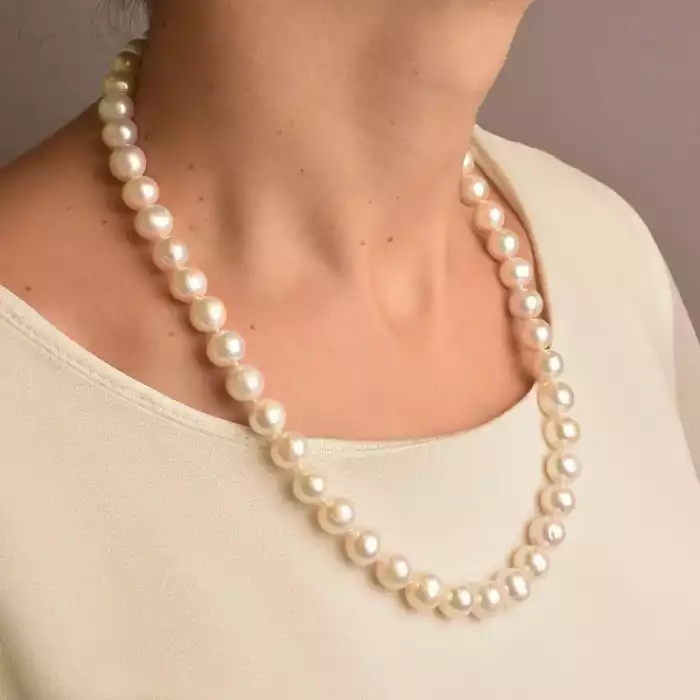 🏷️️ Намисто з перлин срібло (925 проба) 50 см. ss_91101