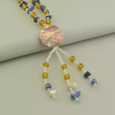 🏷️️ Намисто Содаліт, Яшма 70 см. F-98180