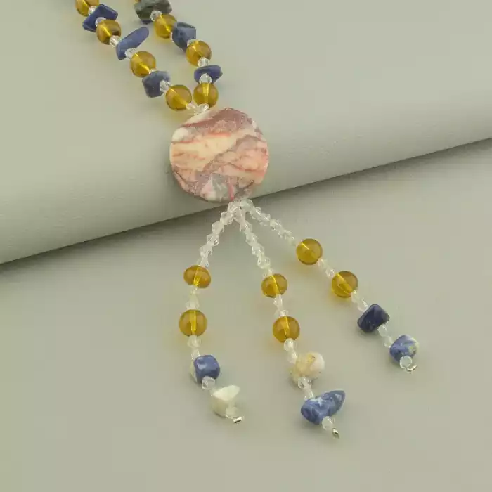 🏷️️ Намисто Содаліт, Яшма 70 см. ss_98180