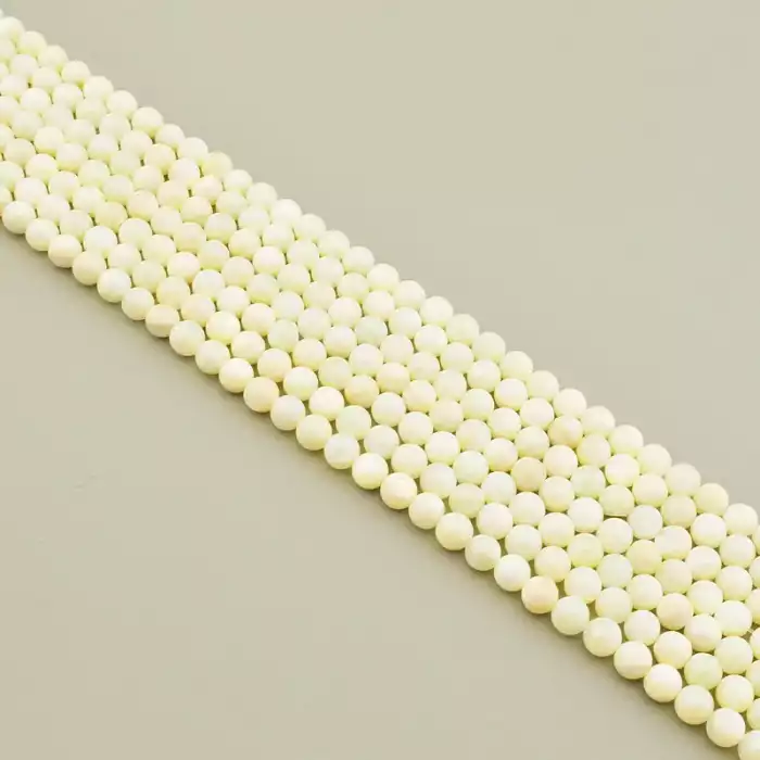 🏷️️ Намистини Перламутр 38 см 6 мм. (без застібки) F-106498