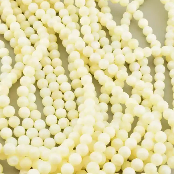 🏷️️ Намистини Перламутр 38 см 6 мм. (без застібки) F-106498