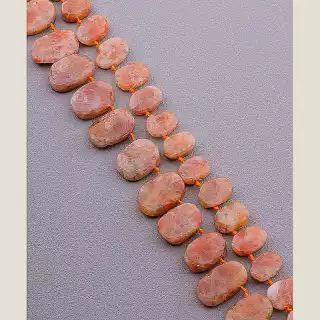 Намистини Сонячний камінь 42 см на нитці (натуральне каміння, без застібки)