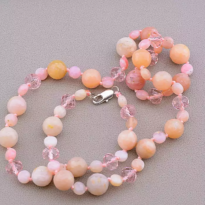 🏷️️ Намисто Опал, Чеський кришталь 53 см ss_82784