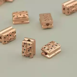 Вставка Фіаніт 10х6 (позолота 18к)