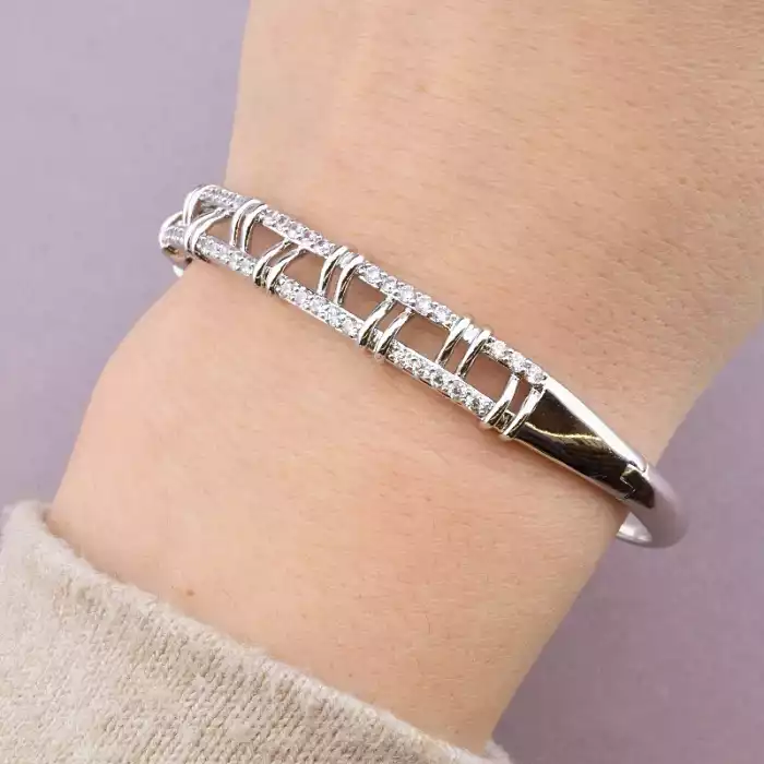 🏷️️ Браслет шарнірний Xuping (родій) ss_74568