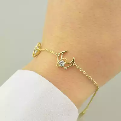 🏷️️ Браслет з карабіном Xuping Фіаніт 18 см. (позолота 18к лимонна) F-93308