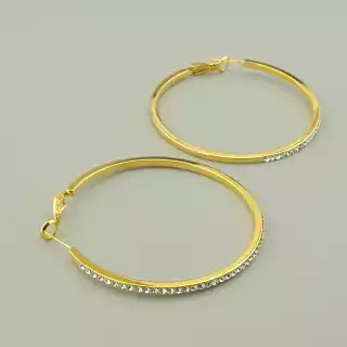 Сережки масивні з французьким замком Saiya Фіаніт (позолота 18к)