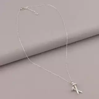 Підвіска цвяхи Saiya Фіаніт 41 см (родій)