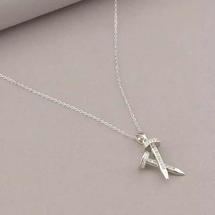 🏷️️ Підвіска цвяхи Saiya Фіаніт 41 см (родій) ss_85838