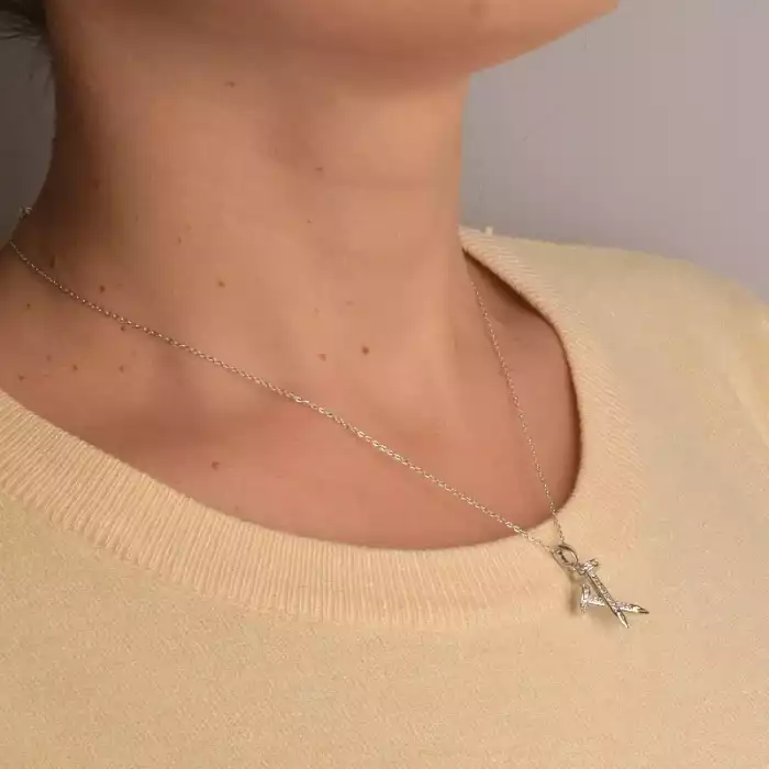 🏷️️ Підвіска цвяхи Saiya Фіаніт 41 см (родій) ss_85838