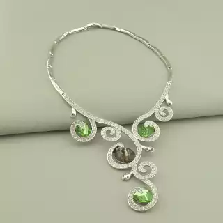 Підвіска Abella Фіаніт 40 см (родій)