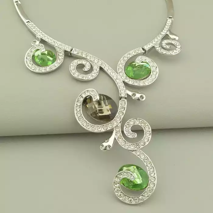 🏷️️ Підвіска Abella Фіаніт 40 см (родій) ss_102891