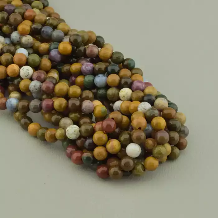 🏷️️ Нитка Яшма 40 см. 6,5 мм. (без замка) ss_95824