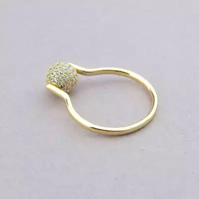 🏷️️ Каблучка Xuping Фіаніт (позолота 18к, кулька крутиться) F-88797