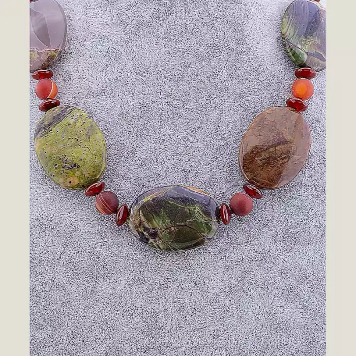 🏷️️ Намисто Яшма 52 см ss_68658