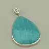 🏷️️ Кулон Амазоніт 40х25мм. (cрібло 925 проба) F-104155