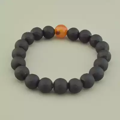 🏷️️ Браслет резинка Шунгіт, Сердолік 18 см. F-97399