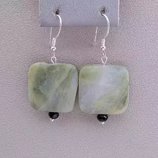 Сережки петля Яшма (срібло 925 проба)