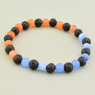 Браслет на резинці Лава, Котяче око 17 см