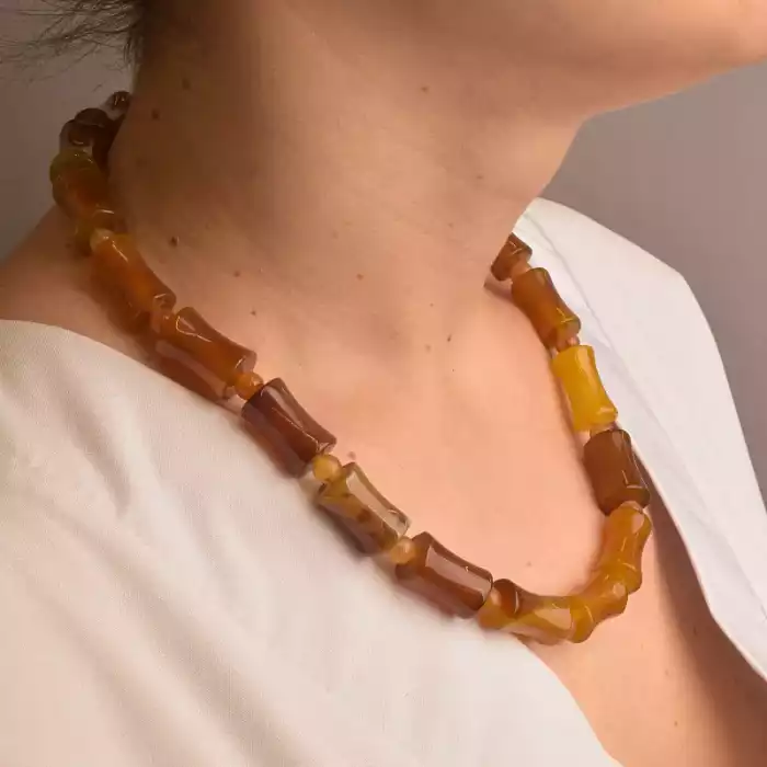 🏷️️ Намисто Агат 46 см. ss_91209