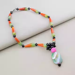 Намисто Агат, Чеський кришталь 50 см