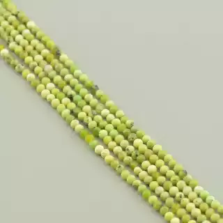 Намистини Варисцит 40 см 2,5 мм на нитці (натуральне каміння, без застібки)