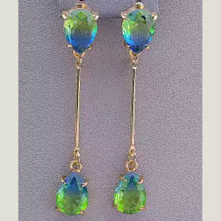 Сережки пусети Juleeze Фіаніт (позолота 18к)