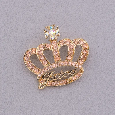 Брошка корона Сrystal