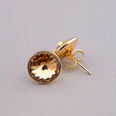 🏷️️ Сережки пусети Swarovski Xuping (позолота 18к) F-83454