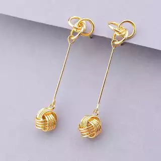 Сережки пусети Xuping (позолота 18к)