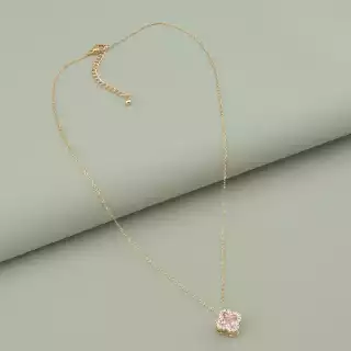 Підвіска квітка Saiya Фіаніт 40 см (позолота 18к рожева)