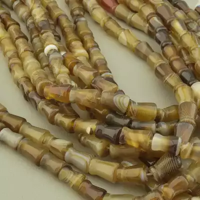 🏷️️ Намистини Агат 40 см. на нитці (натуральне каміння, без застібки) F-101166