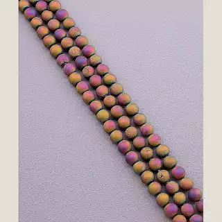 Намистини Агат 40 см 8 мм на нитці (натуральне каміння, без застібки)